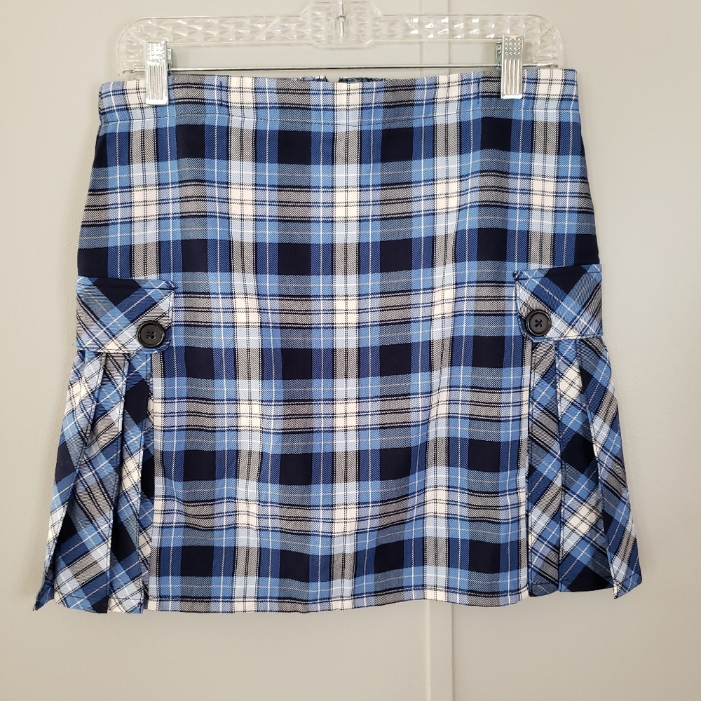 Girl's Lands' End Uniform ATK Pleated Plaid Skort